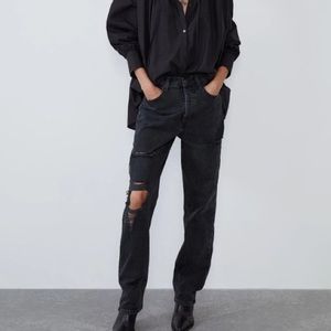 Zara jeans distressed